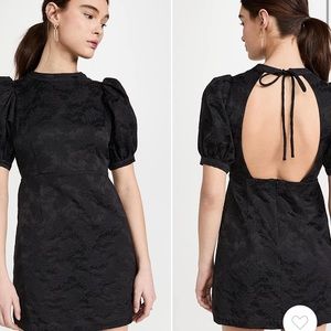 KITRI black mini dress with open back